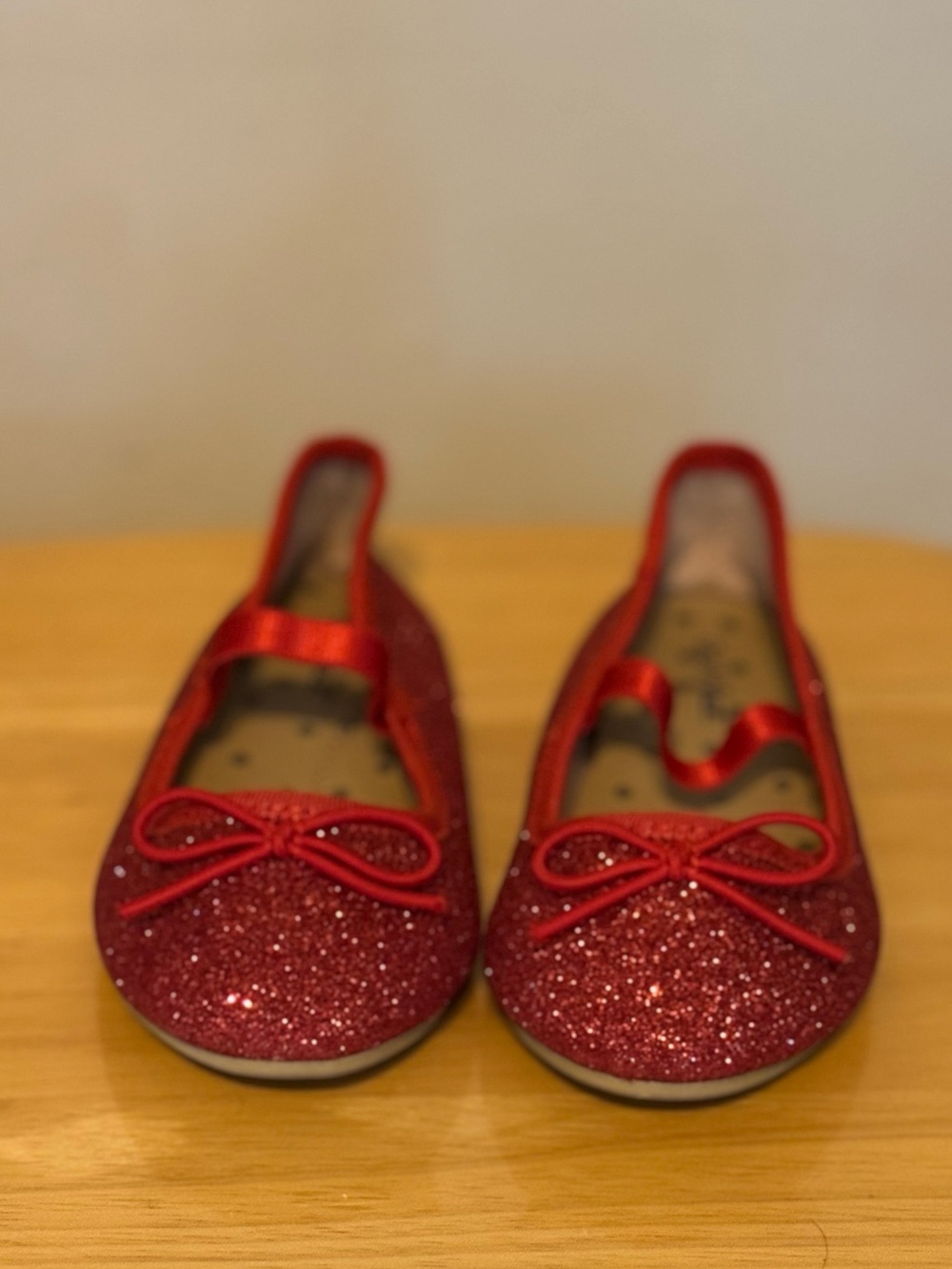 Cat & Jack Red Glitter Mary Jane Flats for Kids